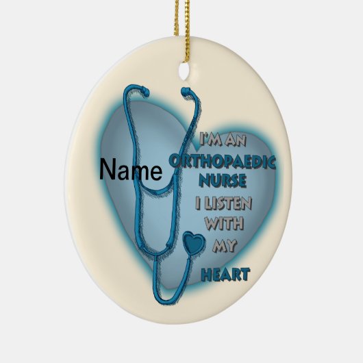 Orthopedisch blauw hart keramisch ornament (Rechts)