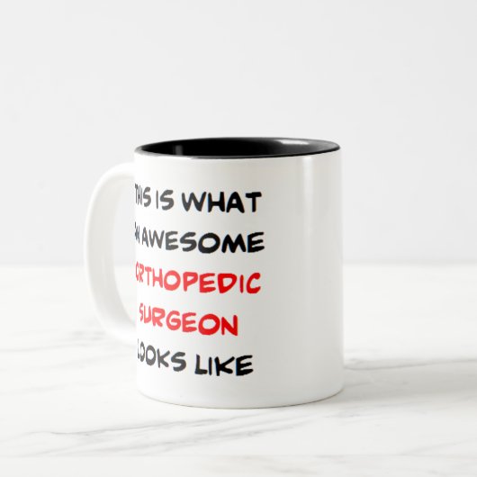 orthopedisch chirurg, geweldige tweekleurige koffiemok (Voorkant links)