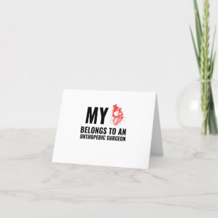 Orthopedisch chirurg grappig hart feestdagen kaart