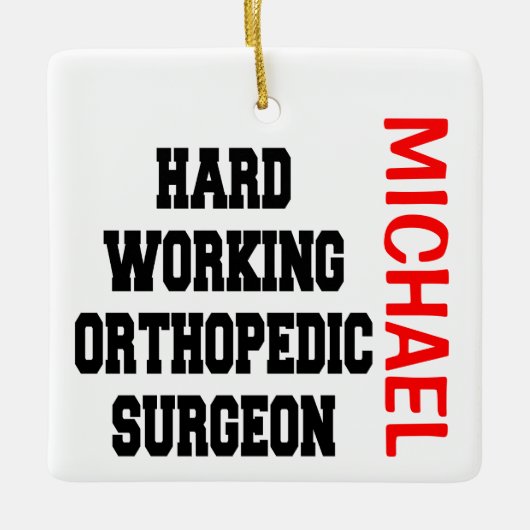 Orthopedisch chirurg keramisch ornament (Voorkant)