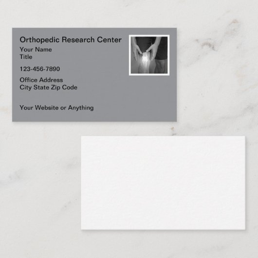 Orthopedisch chirurg Thema Visitekaartjes (Voorkant / Achterkant)