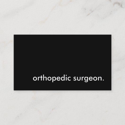 orthopedisch chirurg. visitekaartje (Voorkant)