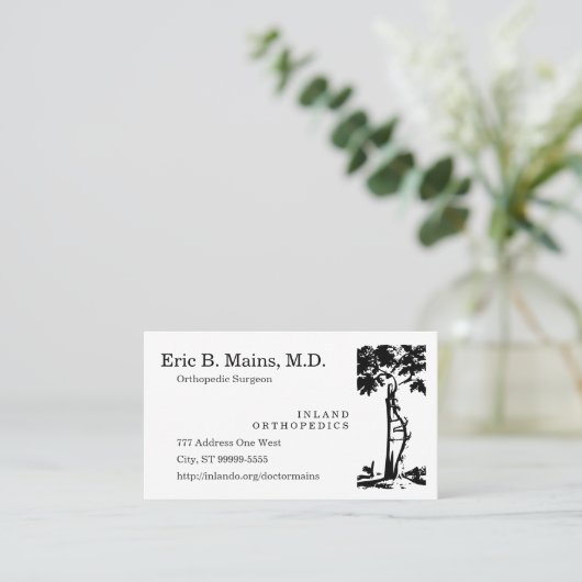 Orthopedisch chirurgische gewas visitekaartje (Staand voorkant)