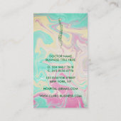 Orthopedisch dokter groene wervelkolom wervels visitekaartje (Achterkant)
