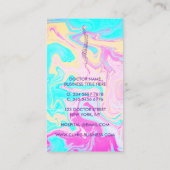 Orthopedisch dokter paars wervelkolom wervels visitekaartje (Achterkant)