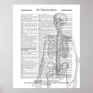 orthopedisch Dr. chirurg radioloog Retirement Gift Poster