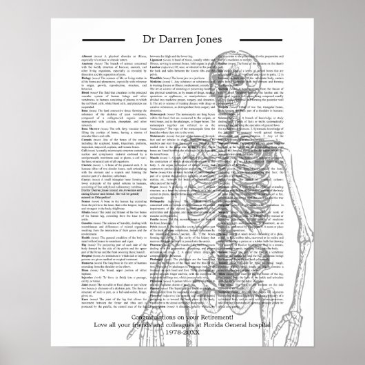 orthopedisch Dr. chirurg radioloog Retirement Gift Poster (Voorkant)