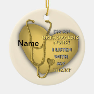Orthopedisch geel hart keramisch ornament