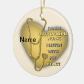 Orthopedisch geel hart keramisch ornament (Links)