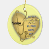 Orthopedisch geel hart keramisch ornament (Links)