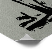 Orthopedisch gekankeerde boom Grijze faux Flannel Poster (Hoek)