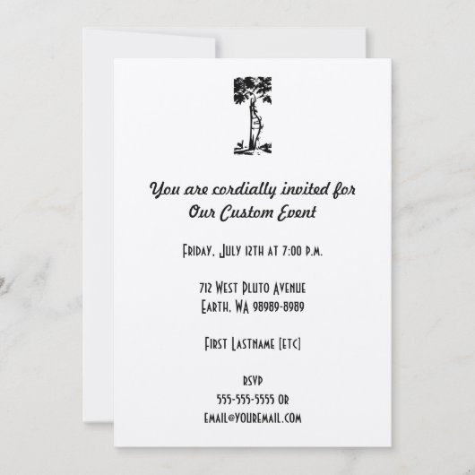 Orthopedisch gekookte boom kaart (Voorkant)