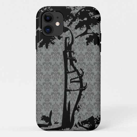 Orthopedisch gekookte boom op grijze Damask Case-Mate iPhone Case (Achterkant)