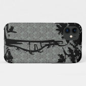 Orthopedisch gekookte boom op grijze Damask Case-Mate iPhone Case (Achterkant (horizontaal))
