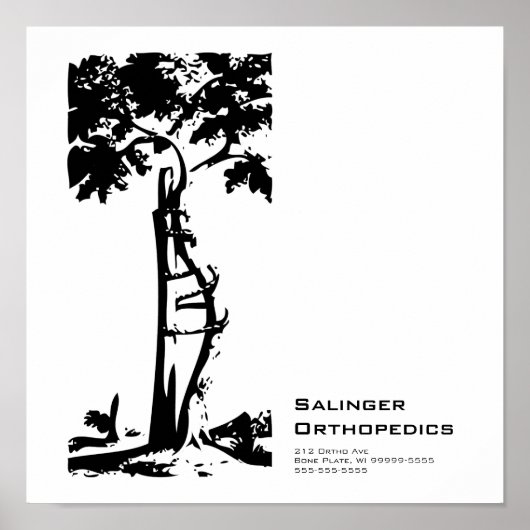 Orthopedisch gekookte boom poster (Voorkant)