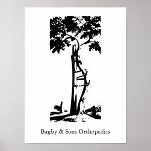 Orthopedisch gekookte boom poster