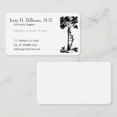 Orthopedisch gekookte boom visitekaartje (Voorkant / Achterkant)