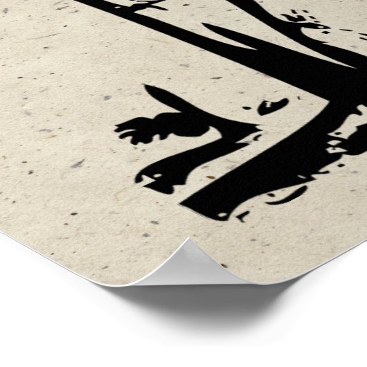 Orthopedisch gekookte boompenseel poster (Hoek)