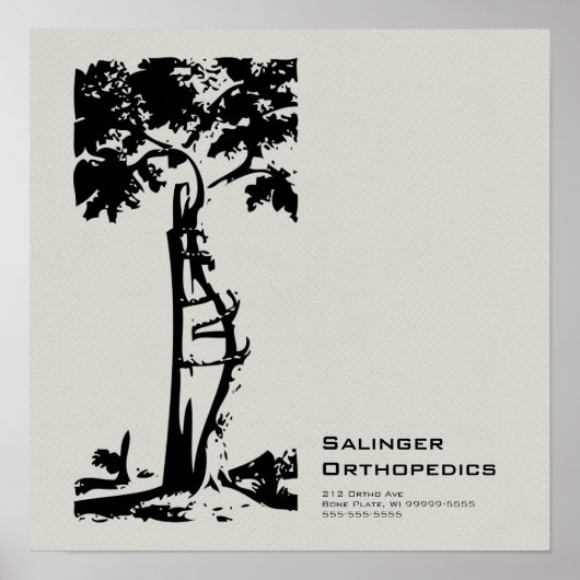 Orthopedisch gekrukte boom Cloud Faux Flannel Poster (Voorkant)