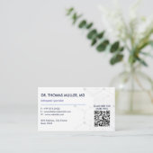Orthopedisch herstelbedrijf | Witte barcode Visitekaartje (Staand voorkant)