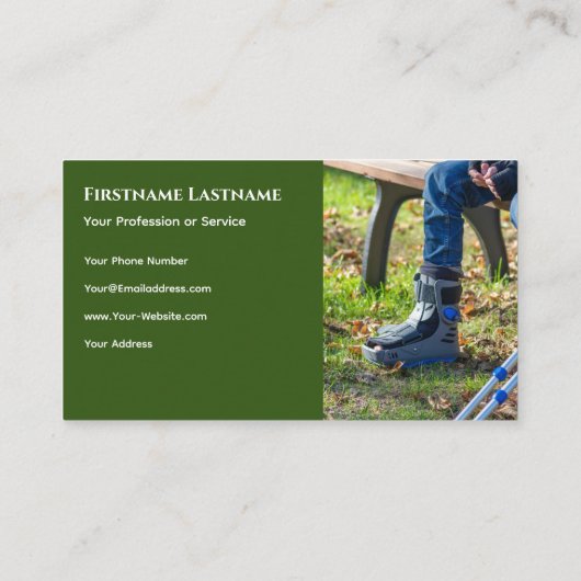 Orthopedisch materiaal en orthopedisch materiaal visitekaartje (Achterkant)