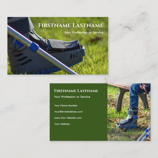 Orthopedisch materiaal en orthopedisch materiaal visitekaartje (Voorkant / Achterkant)