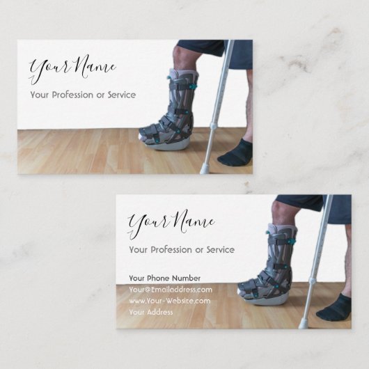 Orthopedisch materiaal en orthopedisch materiaal visitekaartje (Voorkant / Achterkant)