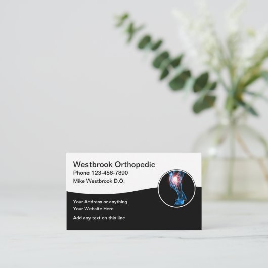 Orthopedisch Medisch Kantoor Professioneel Visitekaartje (Staand voorkant)