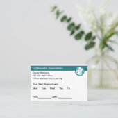 Orthopedisch Specialist Medische Afspraakkaarten Afsprakenkaartje (Staand voorkant)