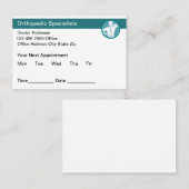 Orthopedisch Specialist Medische Afspraakkaarten Afsprakenkaartje (Voorkant / Achterkant)
