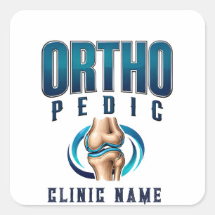 Orthopedisch Specialistisch Medisch Ontwerp Vierkante Sticker