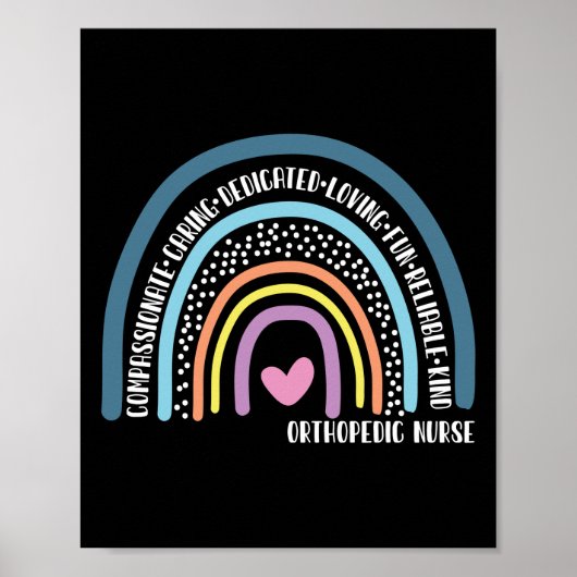 Orthopedisch verpleegkundige Compassionate Caring Poster (Voorkant)