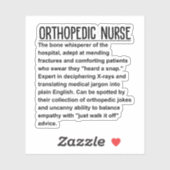 Orthopedisch verpleegkundige sticker (Vel)