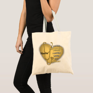 Orthopedisch verpleegkundige van het gele hart tote bag