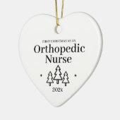 Orthopedisch Verpleegster 2024 Kerstornament Keramisch Ornament (Links)