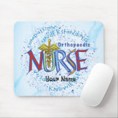 Orthopedisch Verpleegster Motto custom verpleegkun Muismat (Met muis)