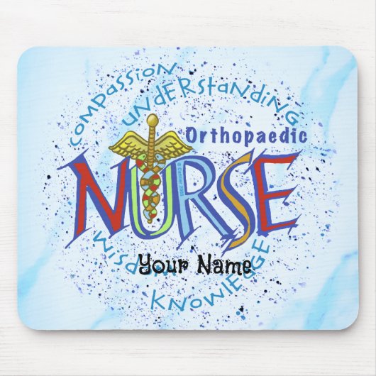 Orthopedisch Verpleegster Motto custom verpleegkun Muismat (Voorkant)