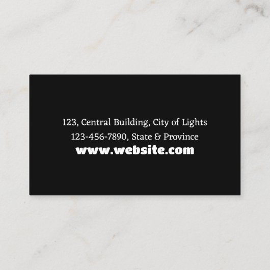 orthopedisch visitekaartje (Achterkant)