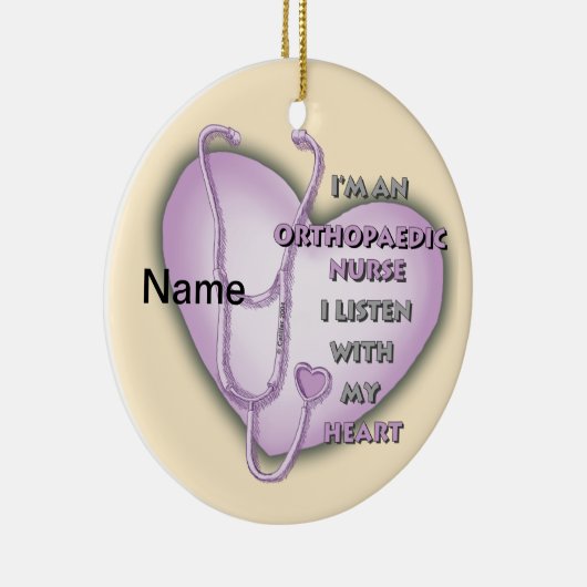 Orthopedisch zurig Paars hart Keramisch Ornament (Rechts)