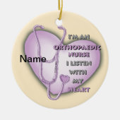 Orthopedisch zurig Paars hart Keramisch Ornament (Voorkant)