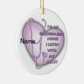 Orthopedisch zurig Paars hart Keramisch Ornament (Rechts)