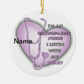 Orthopedisch zurig Paars hart Keramisch Ornament (Voorkant)