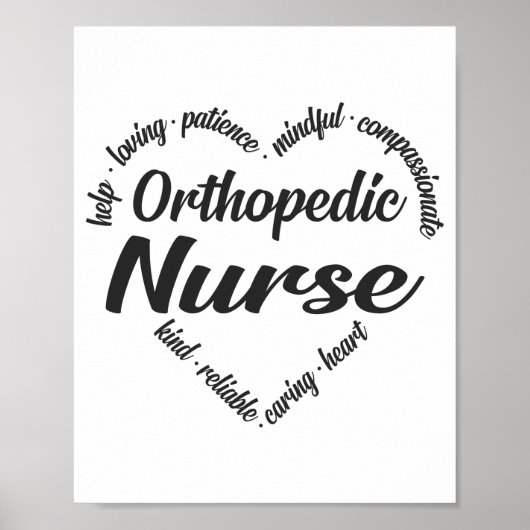 Orthopedisch zurig Word Cloud Poster (Voorkant)