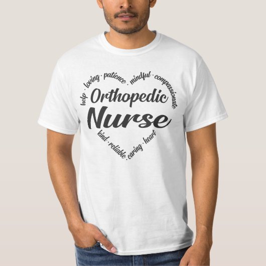 Orthopedisch zurig Word Cloud T-shirt (Voorkant)