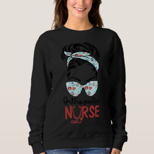 Orthopedisch zuster Messy Bun Love Heart Stethosco Trui