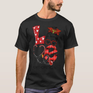 Orthopedisch zuster Pset Leopard Love Heart Messin T-shirt