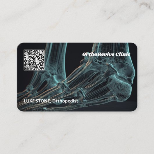 Orthopedische aangepaste QR Visitekaartje (Voorkant)