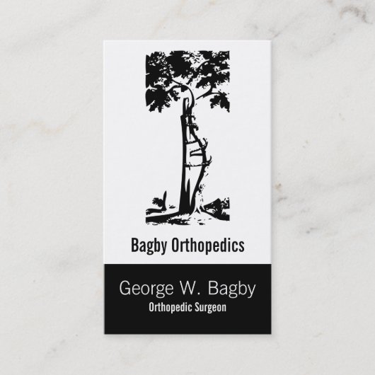 Orthopedische chirurgische ingreep Gebokeerde boom Afsprakenkaartje (Voorkant)