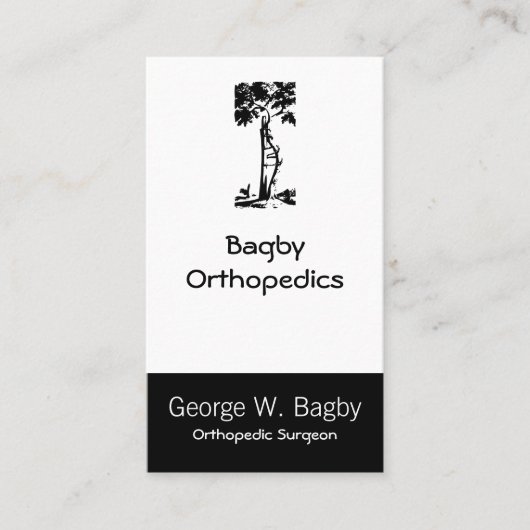 Orthopedische chirurgische ingreep Gebokeerde boom Visitekaartje (Voorkant)