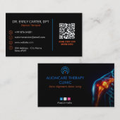 Orthopedische revalidatie bedrijf | Modern Dark Visitekaartje (Voorkant / Achterkant)